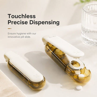 Portable 4-Grid Pill Case with Moisture-Proof Seal and Compact Travel Design