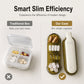 Portable 4-Grid Pill Case with Moisture-Proof Seal and Compact Travel Design