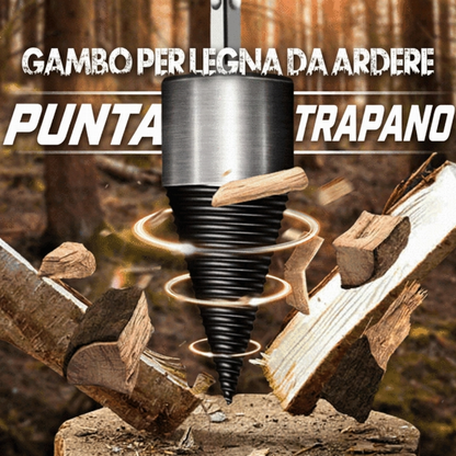 🪓 -50% | Punta conica spaccalegna in acciaio al carbonio 32/42 mm 🔩🌲