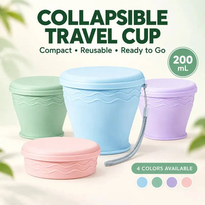 🥤 Bicchiere da viaggio pieghevole in silicone – Compatto, leggero e facile da trasportare