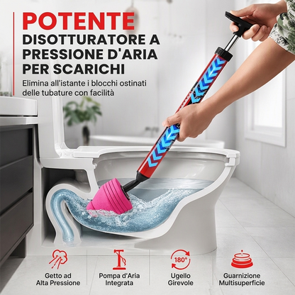 Sturalavandini pneumatico manuale per WC e scarichi – 66 cm