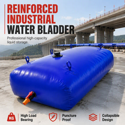 Sacca pieghevole per stoccaggio acqua in PVC rinforzato • Serbatoio flessibile 100–500 L, irrigazione e uso tecnico