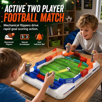 Gioco da tavolo calcio a 2 giocatori • Mini campo con alette a molla, campanella gol e 5 modelli