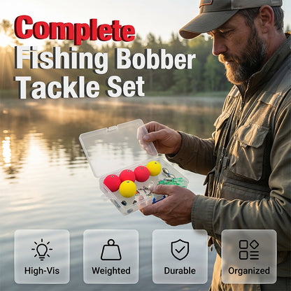 Kit galleggianti da pesca con piombini | 27/30 mm | Roumant®
