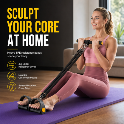 Corda elastica fitness con pedali per allenamento a casa | Roumant®