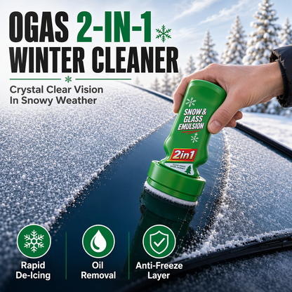 🚗 Detergente 2 in 1 per parabrezza auto con applicatore a spugna – 90 ml