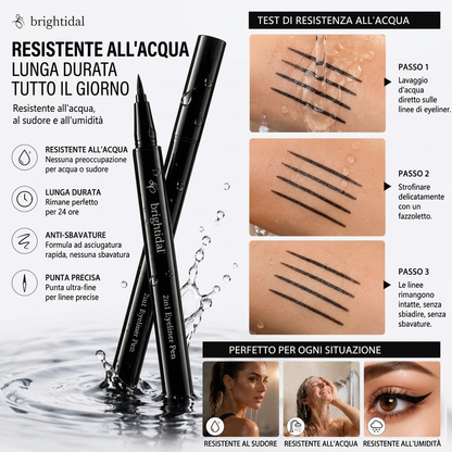 Eyeliner impermeabile anti-sbavature a lunga tenuta | Nero e marrone