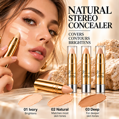 Stick correttore naturale senza cuciture – 3 in 1: copre, illumina e modella
