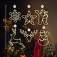 🎄❄️ Luci LED natalizie fai da te a forma di fiocco di neve con ventosa ✨ | Funzionamento a batteria, luce calda e multicolore, luci con ventosa per finestre, decorazioni natalizie per la casa e le feste