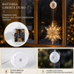 🎄❄️ Luci LED natalizie fai da te a forma di fiocco di neve con ventosa ✨ | Funzionamento a batteria, luce calda e multicolore, luci con ventosa per finestre, decorazioni natalizie per la casa e le feste