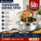 🍤 SCONTO DEL 50% A TEMPO LIMITATO! ⚡ Friggitrice per tempura in acciaio inossidabile – Termometro, griglia di sgocciolamento, corpo profondo ✨