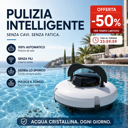 Spedizione gratuita🌞Robot pulitore per piscina senza fili